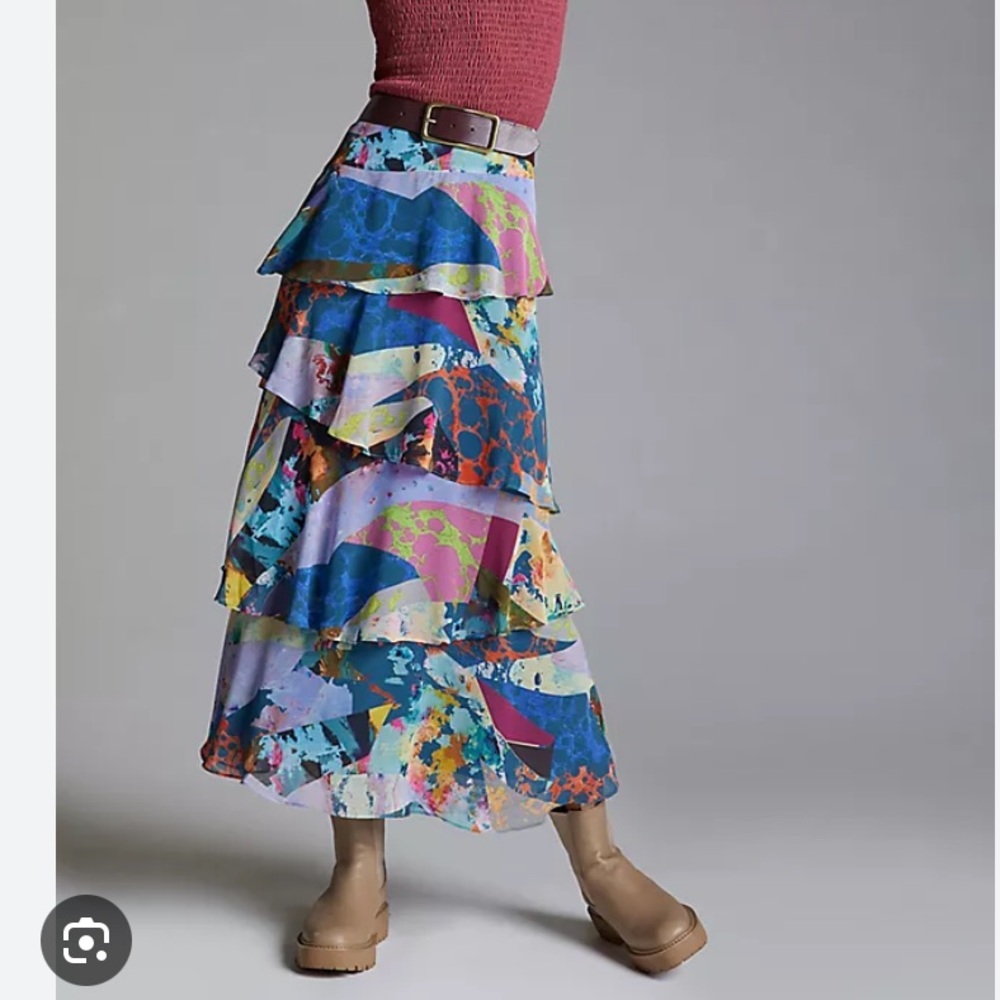 Maeve tiered skirt